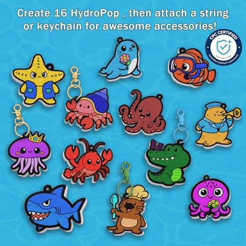 WurLoo Aqua Magic Puffs Paint 3D Art Kit Ocean Panl,Mess-Free Craft for Kids, DIY Color & Inflate Activity, Travel Toys & Creative Gifts for Girls and Boyd Ages 4, 5, 6, 7, 8, 9, 10 - color: Ocean Panl