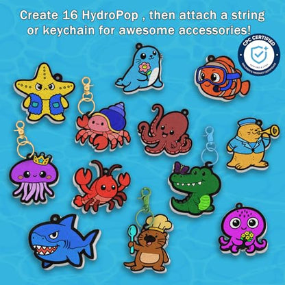 WurLoo Aqua Magic Puffs Paint 3D Art Kit Ocean Panl,Mess-Free Craft for Kids, DIY Color & Inflate Activity, Travel Toys & Creative Gifts for Girls and Boyd Ages 4, 5, 6, 7, 8, 9, 10 - color: Ocean Panl