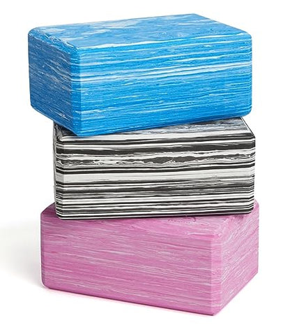 Everyday Yoga Premium Foam Block, 3in/4in/5in Thick, Multi Colors, 1 Block - color: Marble, size: 4 Inch Thick