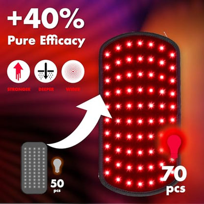 Red Light Therapy for Body, 3 in 1 LEDs Red Light Therapy Belt with Timer Remote Control, 660nm 850nm Infrared Light Therapy Pad for Body Waist Shoulder Knee, 12.3" x 6" Large Area - size: 12.3" x 6"