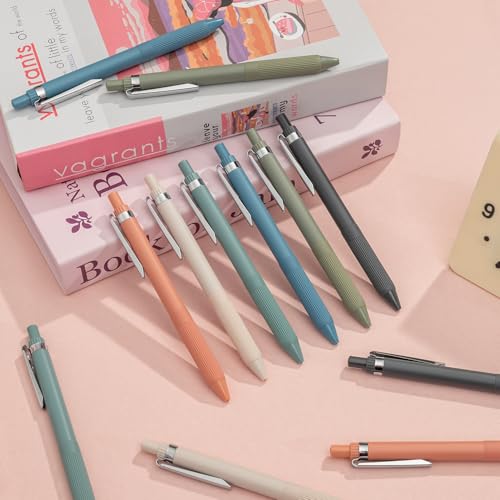 Linbsunne Gel Pens, 0.5mm Black Ink Pens Quick Dry, Metal clip-12 pcs | Fine Point Smooth Writing Pens with Comfort Grip Retractable Pen for Nurses Teacher, Journaling, Office School Supplies - color: Metal clip-12 pcs