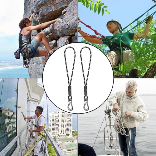 BeneLabel 2Pcs 19" Tree Swing Rope Hammock Tree Swing Hanging Strap Black - color: Black, size: 19"(2 Pack)
