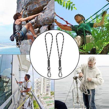 BeneLabel 2Pcs 19" Tree Swing Rope Hammock Tree Swing Hanging Strap Black - color: Black, size: 19"(2 Pack)