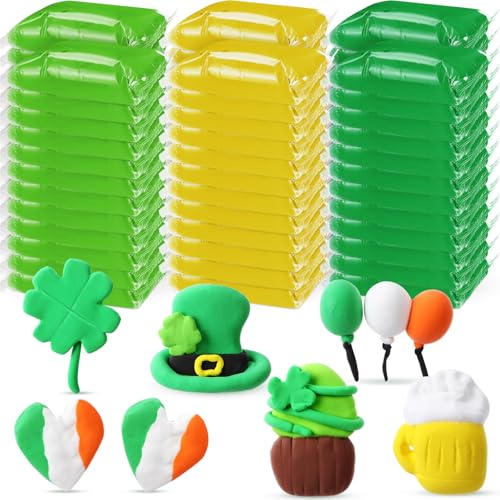 VioraWhite 72 Pcs 38oz Air Dry Clay Bulk Modeling Clay,Green and Yellow | Ultra Lightweight Foam Modeling Clay for Kids Adults, DIY Gifts Party Arts Crafts, School Project Supplies - color: Green and Yellow