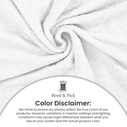 Reed&Pick 24 Pack White Hand Towels 100% Cotton Spa Towels 16x26 inches Highly Absorbable Facial, Gym, Hair and Face Towels in Bulk - color: White, size: 16x27 Pack of 24