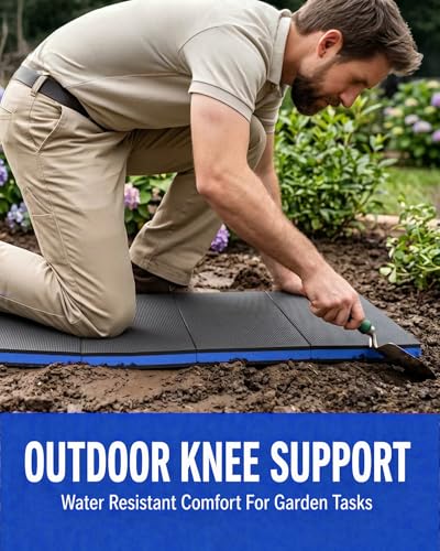 Mechanic Mat, 47.2 x 15.7 x 1 Inch Foldable Mechanic Kneeling Pad, Blue - color: Blue