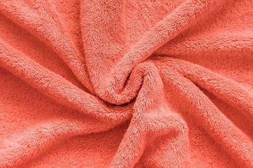 American Veteran Towel, 100% Cotton Turkish 6 Piece Towel Set, Luxury Towels Set of 6 for Bathroom Essentials, 2 Bath Towels 2 Hand Towels 2 Washcloths, Coral - color: Coral, size: XL 6PC