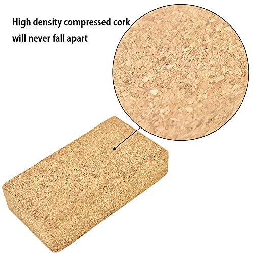Cork Sanding Blocks 4-1/4"x 2-3/8" x 1-3/16" Hand Sanding Tool for sandpaper - 3pcs
