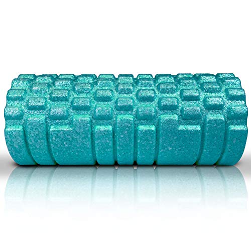The Original Body Roller High Density Foam Roller for Exercise & Recovery | Firm, Patented Texture is ideal for pre- and post- workout massages, Trigger Point Relief, Physical Therapy, and Back Pain - color: Turquoise