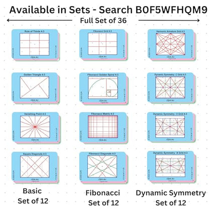 Harmonic Armature Directors Viewfinder Card | Australian Designed and Made; Artist Viewfinder for Drawing and Photography; 3:2, 4:3 and 16:9 - size: Harmonic Armature