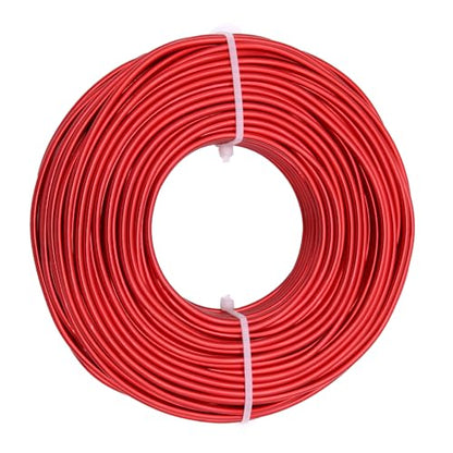 12 Gauge Aluminum Craft Wire, 100 Feet 2mm Bendable Metal Wire for Jewelry Making, Sculpting and Floral Design, Soft Armature Wire for DIY Crafts (Red) - size: 12 Gauge(2mm), style: Red