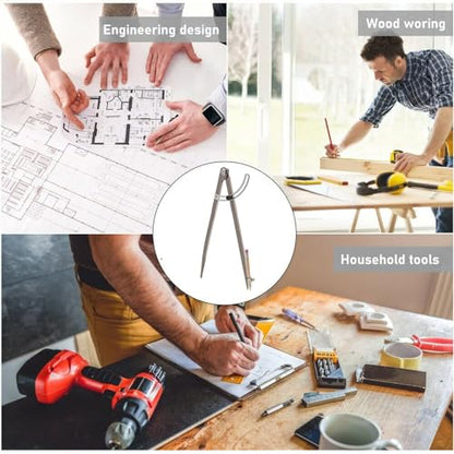 40 inch Compass for Geometry, Compass for Woodworking, Precision Woodworking Compass with Wing Divider and Pencil Holder, Large Compass for Geometry, Woodworking Compass, Drafting, Drawing Compass - size: 40in