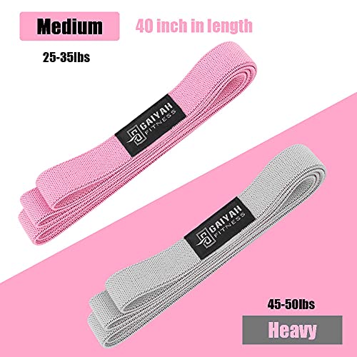 Long Resistance Bands, Fabric Resistance Bands Stretch Bands for Exercise Bands Resistance Bands Set Elastic Resistance Bands for Working Out Women Resistance Bands for Physical Therapy - color: Gray/Pink