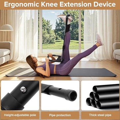 Hamstring Stretcher, Knee Extension Device for Knee Extension & Pain Relief, Adjustable Low Back, Calf, Leg & Hip Stretching Device for Flexibility, ACL Surgery Recovery Physical Therapy Equipment