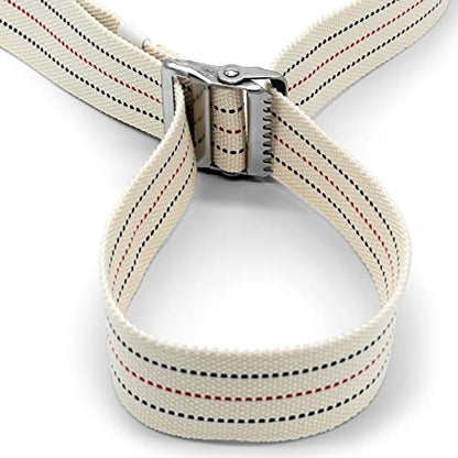 LiftAid Transfer and Gait Belt 60 Inch with Metal Buckle and Loop - Walking, Standing and Transfer Assist Aid for Seniors, Elderly Patients, Caregiver, Nurse, Therapist (Beige) - color: Beige
