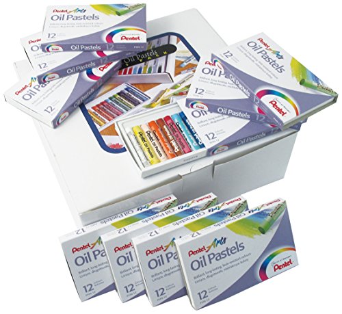 Pentel Arts Oil Pastels Class Pack Brilliant Fade Resistant Colours Long Lasting 36 (Packs of 12 Colour) - size: 1 Count (Pack of 36)