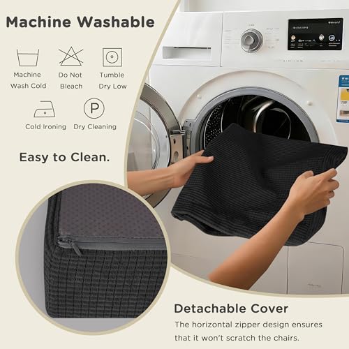 AddGrace High Density Recliner Cushion for Elderly 20x20in Black - color: Black
