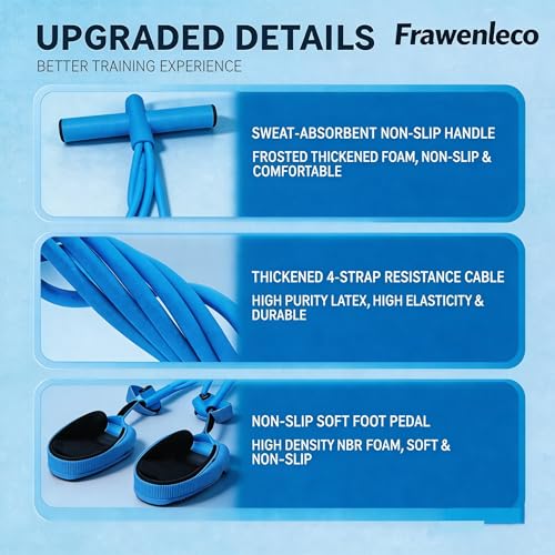 Fitness Resistance Bands with 4 Tube Pedal Ankle Puller, Elastic Yoga Pedal Stretch Band for Exercise, - color: Blue