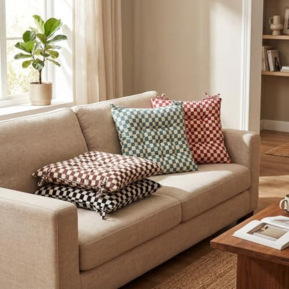 Geetery 12 Pcs Large Floor Pillows Gift Bulk Square Seating Cushion 15.7''