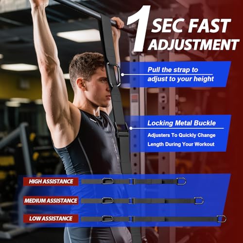 Resistance Bands for Pull Up Assist, Stretch Bands & Exercise Workout Set - color: 15-125LBS COLOR+STRAPS