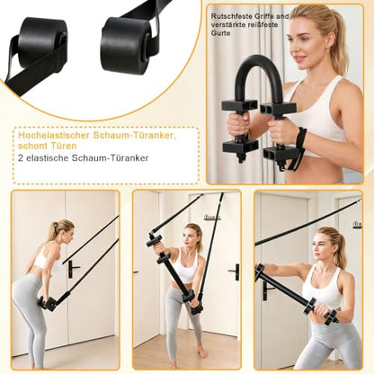 10-in-1 Pilates Bar Kit Works as Ab Rollers, Power Twister and Dumbbells