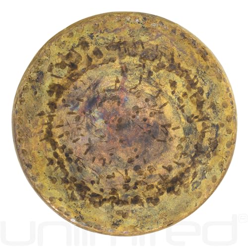 Unlimited Atlantis Gongs - Includes Gong, Mallet & Rope/Unlathed Bronze Gong W/Ancient Look/For Sound Healing, Meditation, & Yoga - size: 12"