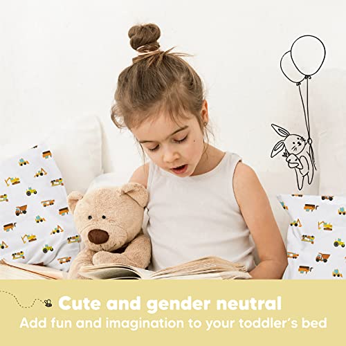 Toddler Pillow with Pillowcase 13x18 My Little Dreamy Pillow (Construction) - color: Construction
