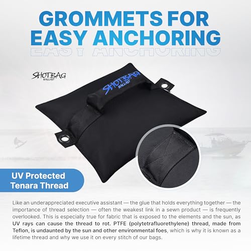 Bag for Wake Surfing, or Wakeboarding, Boat Weight Bags for Boosting Wake, Prefilled With Fine Recycled Steel Shot, Easy to Handle – 5 Year Warranty (Sizes 25lb or 50) (D-Ring, 50 LB) - size: 50 LB, style: D-ring