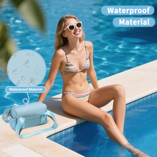 Mini Gym Bag, Small Gym Bag w/Wet Compartment for Women Sky Blue - color: Sky Blue