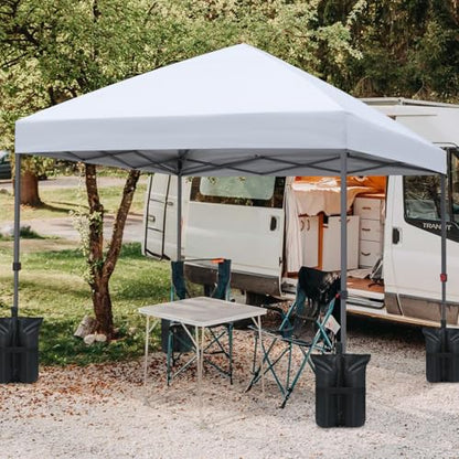 ABCCANOPY Canopy Weights 185 LBS Tent Sand Bags,4-Pack Black(No Sand) - color: Black, size: 185 LBS