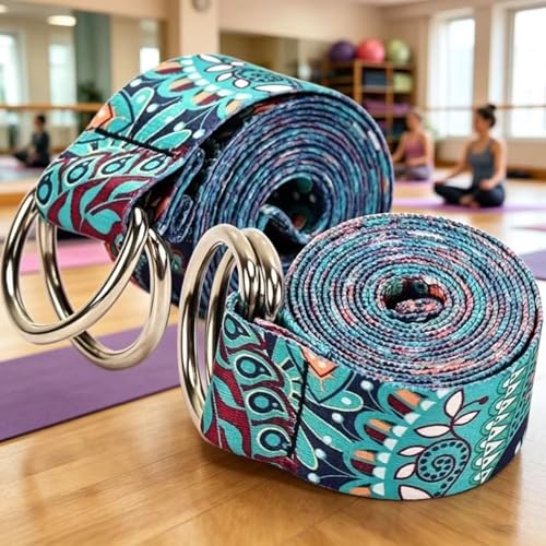 Colorful Yoga Stretching Strap,Adjustable Carrier Resistance Bands for Fitness and Flexibility Training