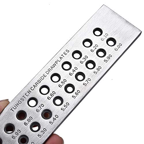 Jewelry Wire Drawplate, 4 Round Holes Wire Drawing Board Metal Drawplate Jewelry Tools Decorations Accessory(C)