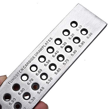 Jewelry Wire Drawplate, 4 Round Holes Wire Drawing Board Metal Drawplate Jewelry Tools Decorations Accessory(C)