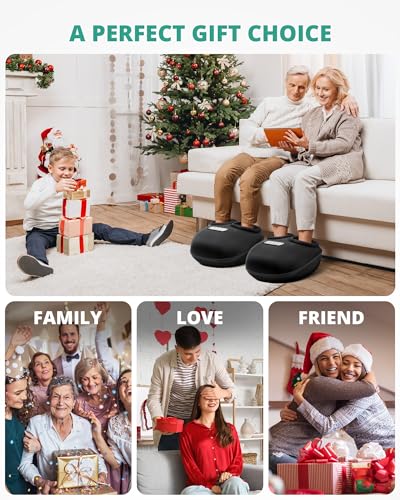Medcursor Foot Massager with Heat, 2026 Upgraded Shiatsu Foot Massagers for Delivers Pain Relief, Tired, Plantar Fasciitis, Adjustable Air Pressure, Fits Up to 13" - color: Black