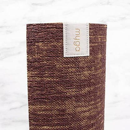 Myga Jute Yoga Mat, High Performance Vegan Floor Exercise Mat, Eco Friendly Biodegradable Yoga Mat with PVC Backing,72" x 24", 0.2" Thickness - color: Plum