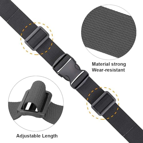 MAGARROW 1.5" Utility Luggage Straps with Buckle Adjustable, 4-Pack (Black, 1.5 in x 4.5 ft) - color: Black, size: 1.5 in x 4.5 ft