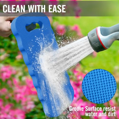 Altdorff Thick Kneeling Pad 2 Pack, Waterproof, Comfortable Garden Kneeling Pads Stain Resistant, Multi-Functional Kneeler Pad for Gardening, Baby Bath, Yoga, Praying and Exercise (Blue) - color: Blue