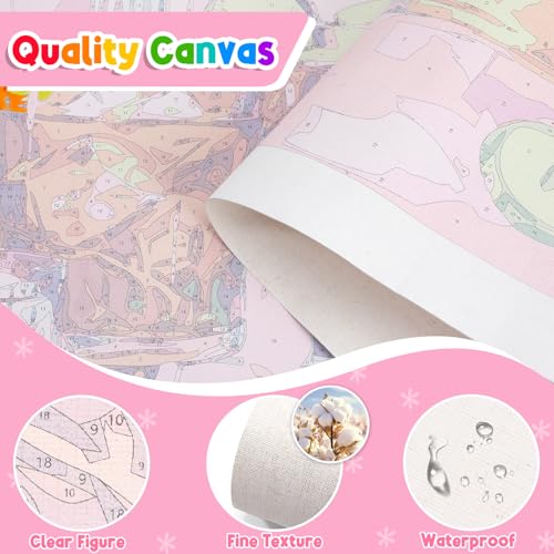 ZUVRDIAI Colorful Daisy Vase Paint by Numbers Kit, Flower Paint by Numbers for Adults, Acrylic Paint by Number Kits, Scenery Paint by Number on Canvas Without Frame 20x16 Inch