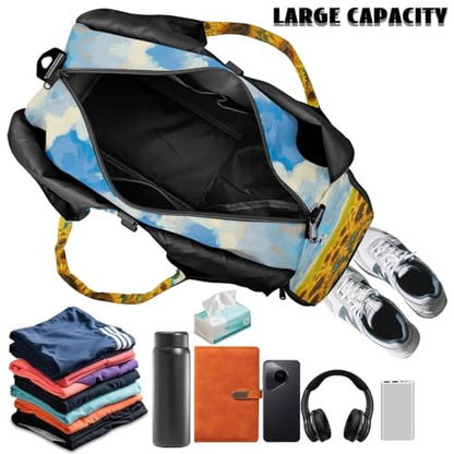 Yoga Mat Bag for Men Women Canvas Yoga Mat Carrier Take In Out Mat Easily for Beach Swim Bags Pool Sports Gym - color: Highland Cattle yellow