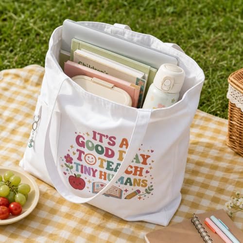 Teacher Tote Bags for Travel Shopping, Teacher Appreciation Gifts - color: Style-1