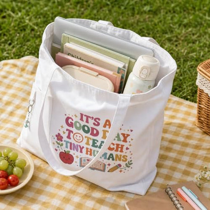 Teacher Tote Bags for Travel Shopping, Teacher Appreciation Gifts - color: Style-1
