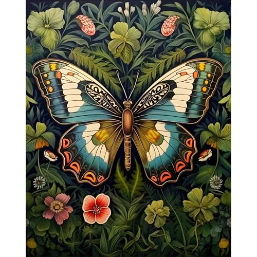Arttoplus Butterfly Paint by Numbers Kit for Adults Beginner 16x20 inch | Butterfly Adult Paint by Number Kits on Canvas, DIY Acrylic Oil Painting by Numbers for Gift Home Wall Decor (Without Frame) - color: MT22259-US