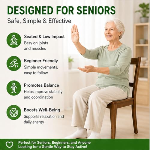 Tai Chi Chair Workout Chart for Seniors, Seated Tai Chi Exercise Poster with 30-Day Routine, Balance & Mobility Home Fitness Guide, 12x16 Inch Canvas Wall Art, 2 Pack (woman) - color: woman