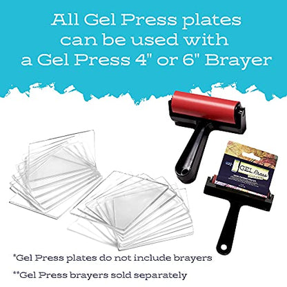 Gel Press Monoprinting Gelli Plate - (Size: 6" X 6") - 10800-12PACK | 12-Piece, Class Pack Value Pack for Arts & Crafts - size: 6"x 6"