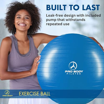 ProBody Pilates Yoga Ball - Gym Grade Exercise Ball - color: Blue, size: XL: 27-30 inches/68-75 cm