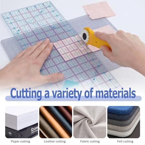 Mesee 5Pcs Pinking Rotary Cutter Blades 28mm Wave Rotary Blade Set Decorative Edge Blades Replacement Refill Quilting Cutting Tool Accessories for Sewing Fabric Leather Paper Arts Crafts