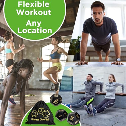 Exercise Dice & Workout Dice Set, 3 Pack 12-Sided, PE & Gym