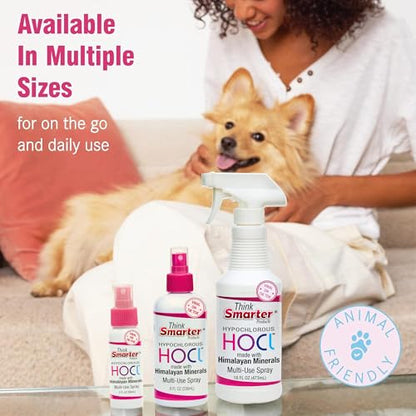 Think Smarter Hypochlorous Acid All-Purpose Cleaner Spray, 16 fl oz | HOCl, Surface Cleaner and Skin Hydrator, Safe for Produce and Surfaces, All-Natural, Non-Toxic, pH Balanced - size: 16 Fl Oz (Pack of 1)