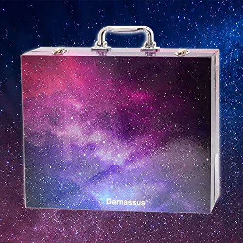 Darnassus 132-Piece Art Set, Deluxe Professional Color Set, Creating Gift Box, Art Set Crafts Drawing Painting Christmas Kit for Kids and Adult, Girls Boys - color: Starry Galaxy