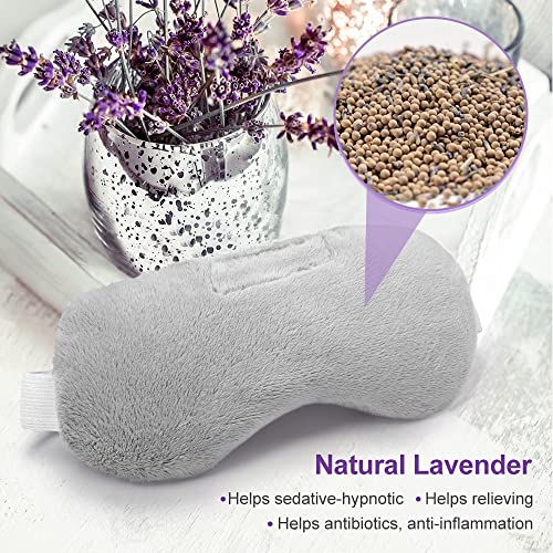 Umisleep Lavender Eye Mask, Weighted Heated Sleep Mask for Men Women, Grey - color: Gray